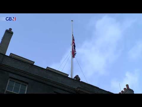 The Union Jack flag at Whitehall is flown at half mast following the death of Queen Elizabeth II.