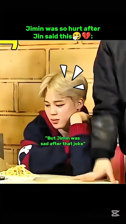 Jimin was so hurt💔 Jin's joke went far🤧 #bts #jimin #jin #viral #shorts