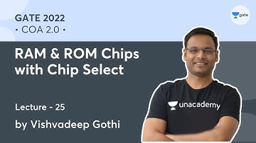 RAM & ROM Chips with Chip Select | L 25 | COA 2.0 | GATE 2022 | Vishvadeep Gothi