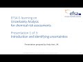 Uncertainty analysis (chemical assessments) – EFSA E-learning 1/3: Introduction