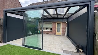 ☀️🏡 Plissé gordijnen \u0026 Tuinkamer / Vrijstaand overkapping / Glazen dak
