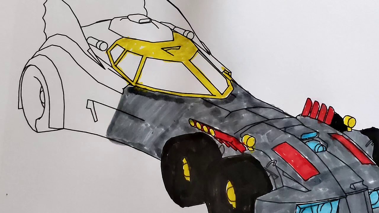 Batman Car Mobile Coloring Pages For Kids | Mewarnai Mobil ...