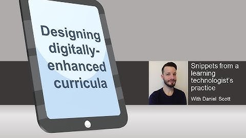 Designing digitally-enhanced curricula