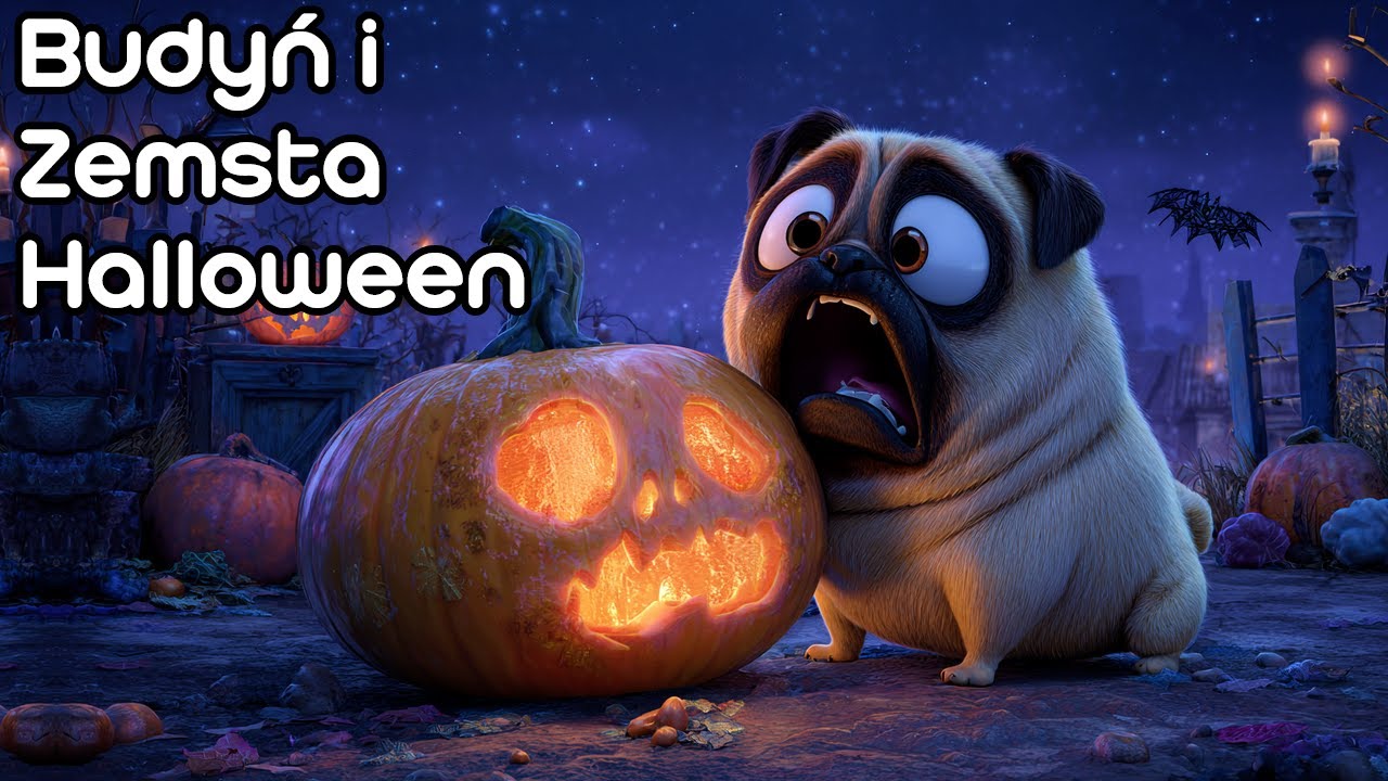 🐶 Mops Budyń i Zemsta Halloween 🎃 | Bajki edukacyjne na dobranoc 🌙 | Słuchowisko 🎶