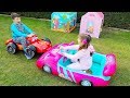 ALİNİN YENİ ARABALARI Barbie Car and McQueen Inflatable Disney Toy Cars