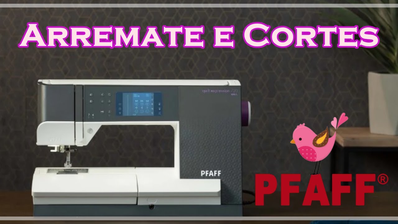 Pfaff Quilt Expression 720 Configuração de arremates e cortes - YouTube