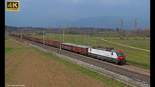 Treni tra Tarvisio e Udine / Vonatok Tarvisio és Udine között / Züge zwischen Tarvisio und Udine /4K