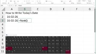 How to write Today's Date | How to Write and Format Today's Date in Excel