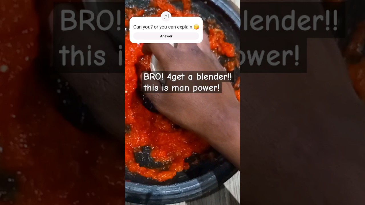BLENDER OR MAN POWER? 