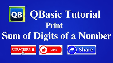 QBasic Tutorial to Print the Sum of Digits of Number ||Digitsum in QBasic in Hindi
