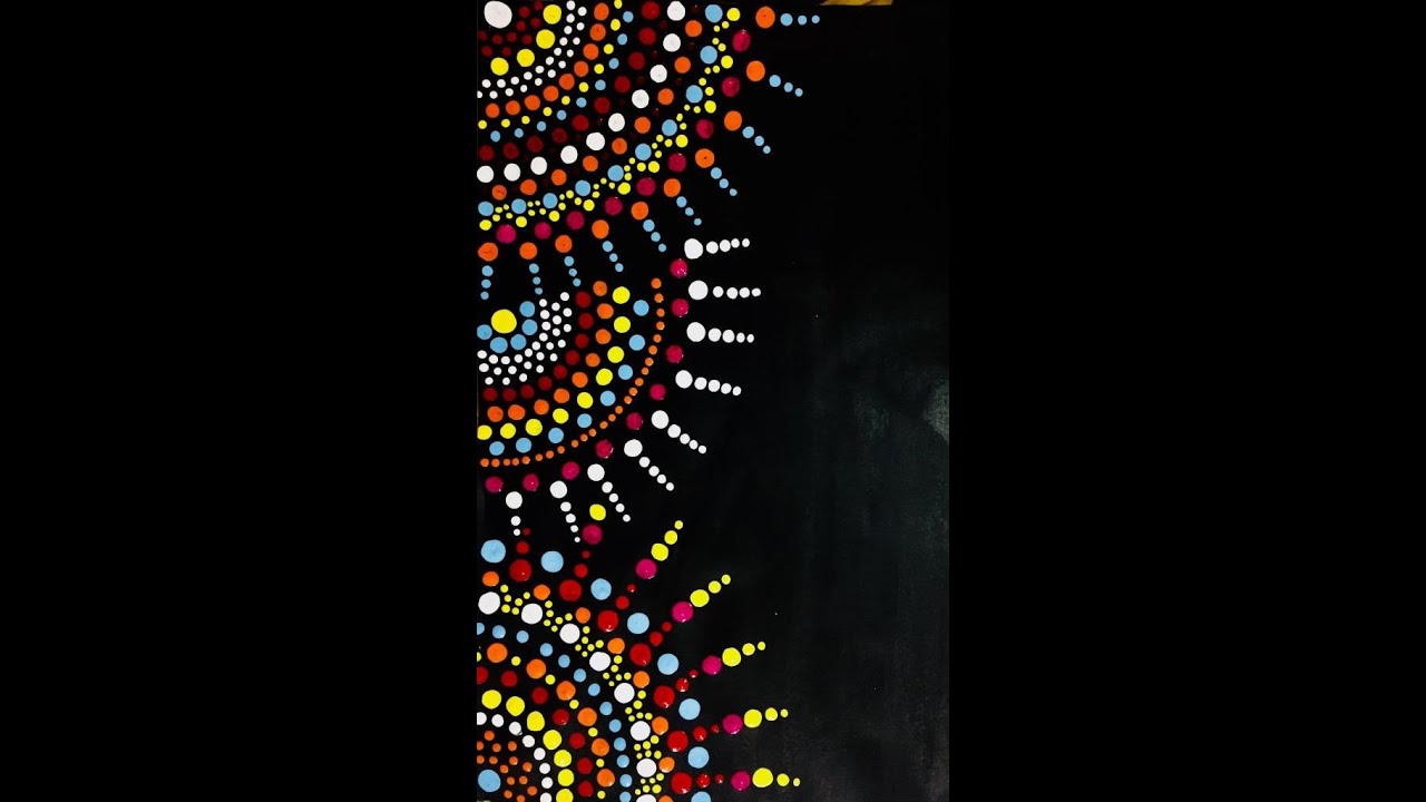 How To: Draw a Dot Art(with cotton swab,matchbox stick)#4