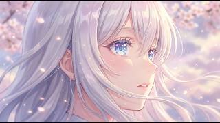 Aesthetic Anime Girl 4K | Soft Light Portrait | Blue Eyes & Sakura Cinematic Art screenshot 1