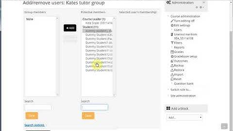 #393 Marking in Moodle? Create custom tutor groups