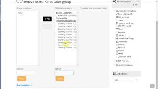 #393 Marking in Moodle? Create custom tutor groups
