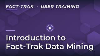 SyteLine Analytics: Introduction to Fact-Trak Data Mining