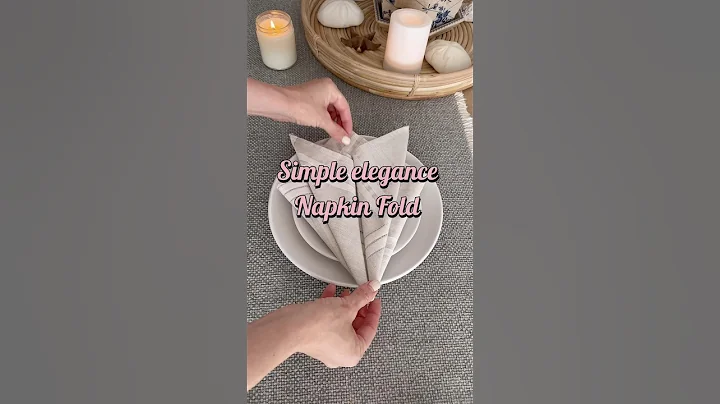 Try this elegant napkin fold at your next dinner 🍽️ #hack #home #folding #howto #tutorial #napkin