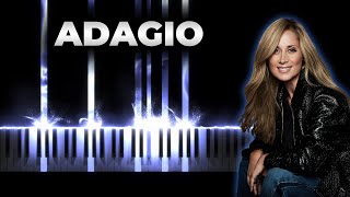 Video thumbnail of "Lara Fabian - Adagio (Tomaso Albinoni) | Piano Cover, Instrumental Karaoke"