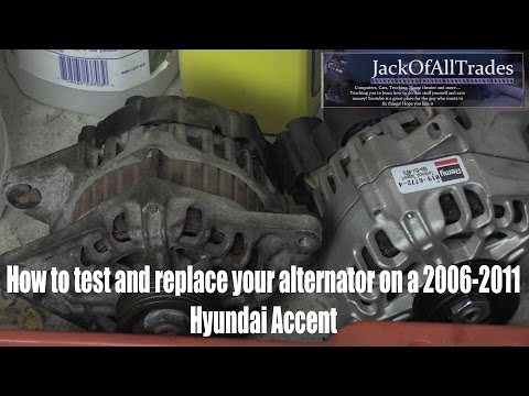 Hyundai OEM Alternator testing and replacement