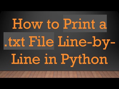 How to Print a .txt File Line-by-Line in Python