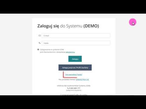 Obsługa SOW – moduł Wnioskodawcy. Logowanie do systemu SOW, odzyskiwanie hasła.