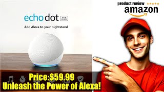 Buy For Home | Amazon Echo Dot (5th Gen) with clock | Compact smart speaker with Alexa and enhanced