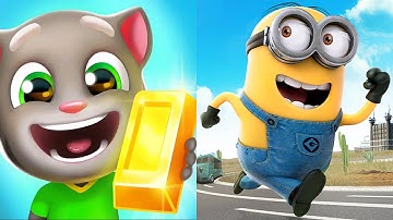 Talking Tom Gold Run VS Minion Rush | infinite run iPad Gameplay 2021