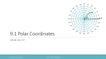 9.1 (Lesson + PS ) Polar coordinates