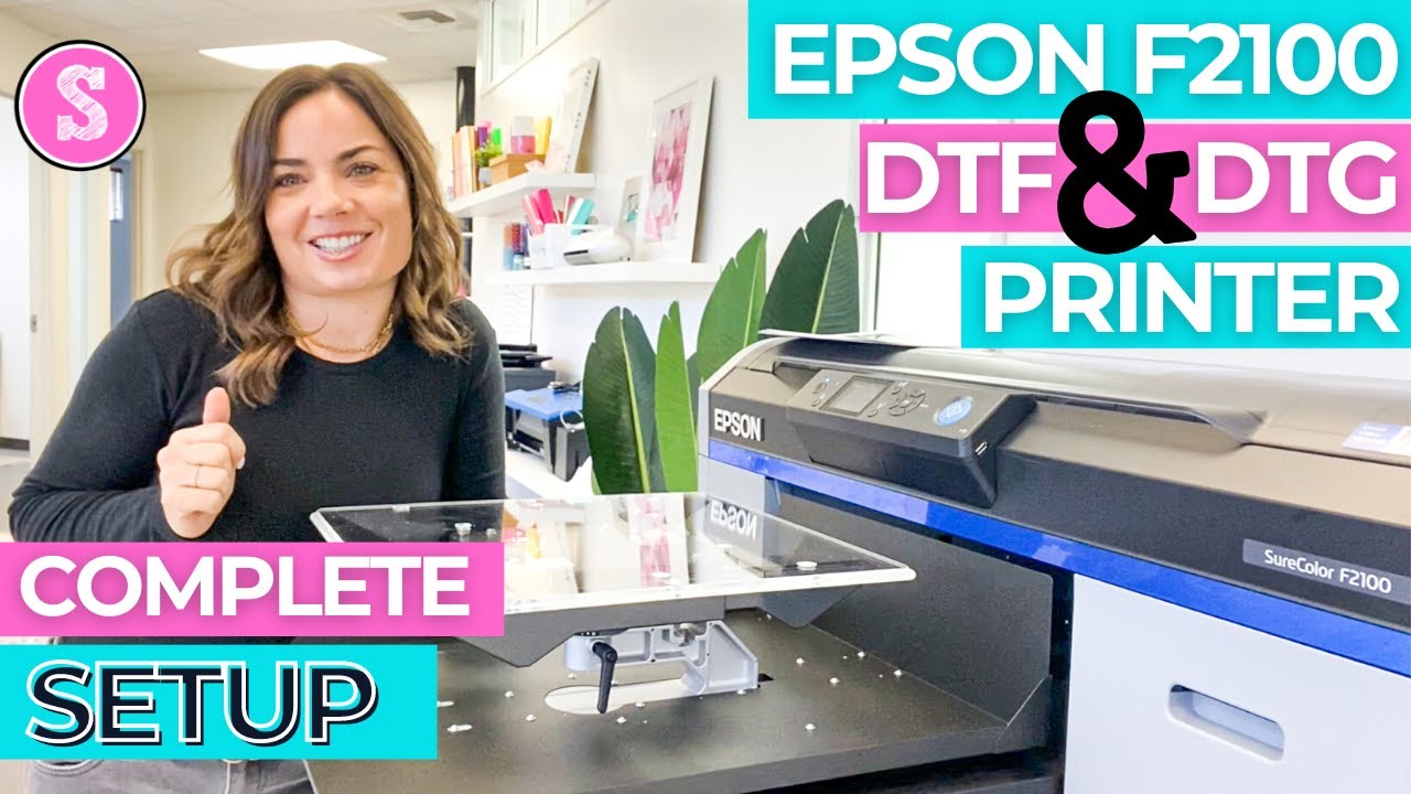 Epson F2100 DTG DTF Printer Start Finish Setup -