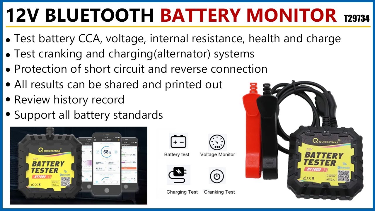 T29734 TIROFLX 12v Bluetooth Battery Monitor YouTube