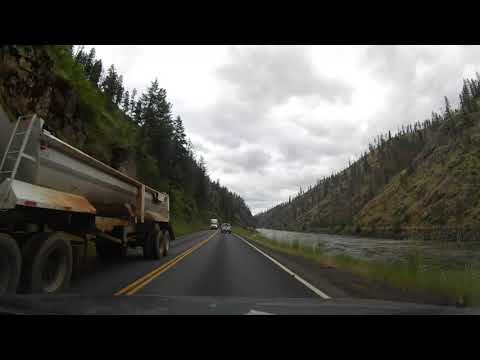 Driving on US 12 in Idaho from Kamiah to Orofino