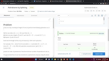 Palindrome by Splitting  Codechef Starters 66