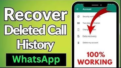 How to Recover Deleted Call History on WhatsApp Without Backup in 2023 (Easy Solution)