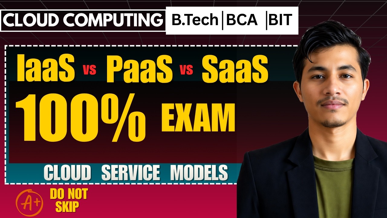 IaaS vs PaaS vs SaaS Explained in Hindi | Cloud Computing - YouTube