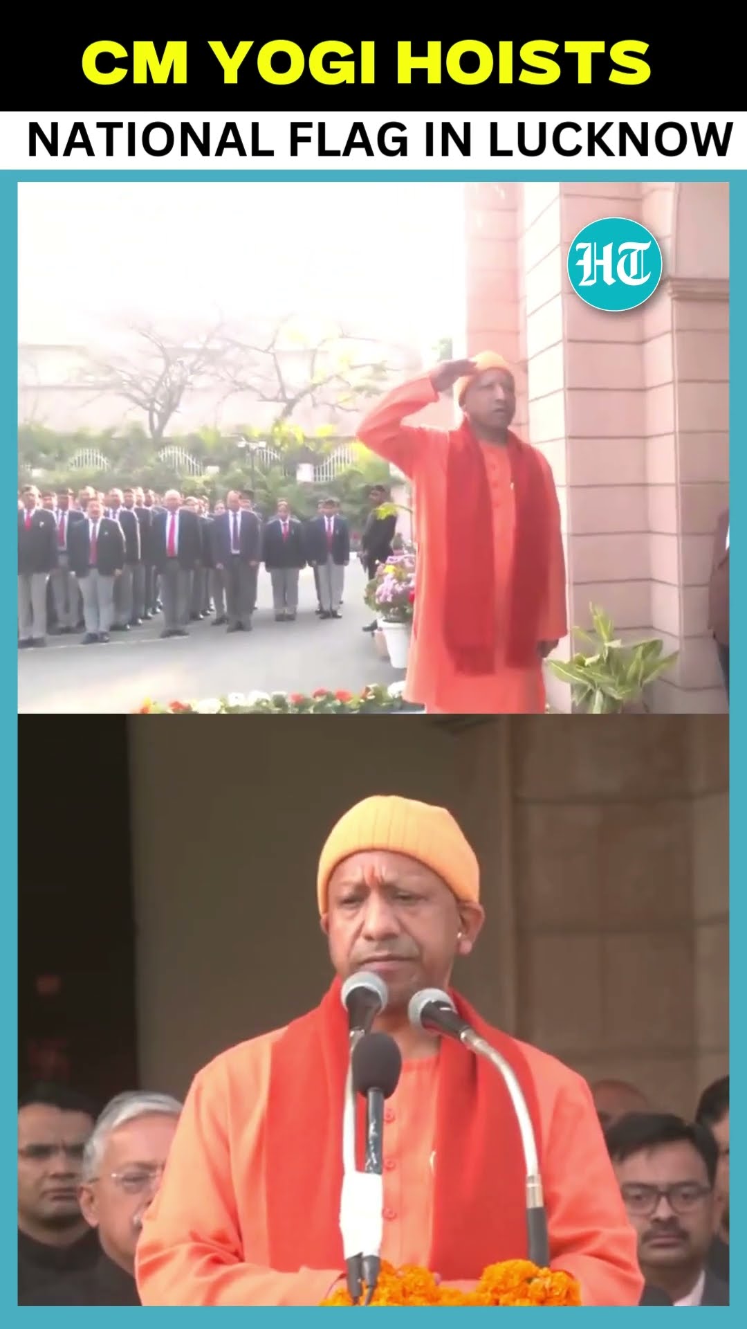 Uttar Pradesh CM Yogi Adityanath Celebrates 76th Republic Day In Lucknow #shorts