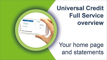 Your home page and statement (Universal Credit full service)