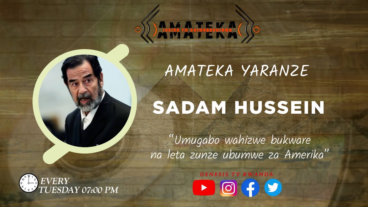 #AMATEKA: ukuri utamenye ku rupfu rwa SADAM HUSSEIN/ yahizwe bukware/ ninde ubeshya ninde utabeshya?