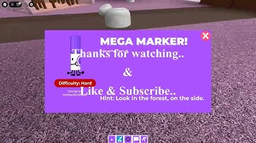 ROBLOX - NEW UPDATE - How to get MEGA MARKER BADGE in FIND THE MARKERS !