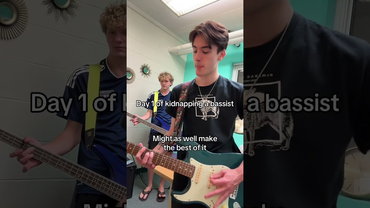 Day 1 of kidnapping a bassist #music #rock #poppunk #newmusic #guitar