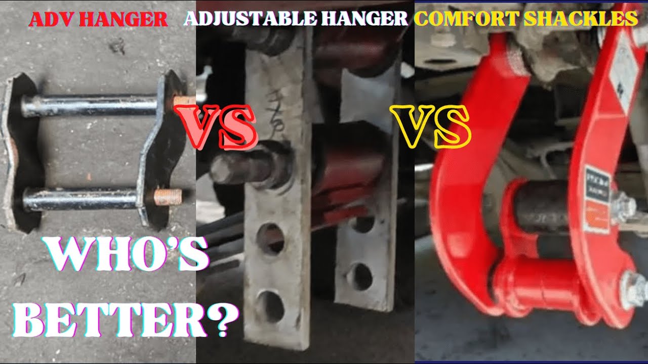 MITSUBISHI ADVENTURE HANGER VS COMFORT SHACKLES VS ADJUSTABLE HANGER.MUST WATCH ⚠️⚠️⚠️ WHO'S BETTER?
