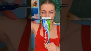 Toothpaste Hack 😱 #toothpaste #lifehack #experiment #viralhack #shorts #trending