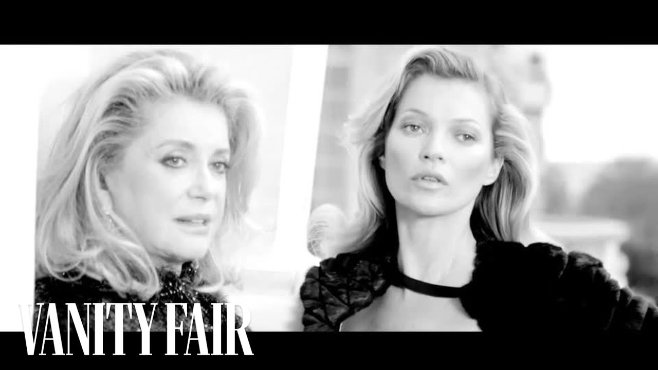 See Kate Moss and Catherine Deneuve during their shoot with photographer Pa...