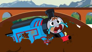 Oh No Someone Please Rescue Thomas The Train From The Mud Thomas And Friends Animation