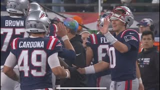 Mac Jones BENCHED for Bailey Zappe | Gives him handshake after TD Throw | MNF Patriots vs Bears