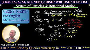 MOI for some symmetric bodies / Moment of Inertia Standard cases / From the Basics with ARUP SIR