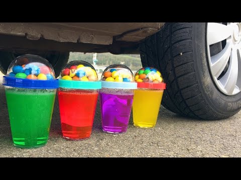 【アンパンマンvs車】超短い動画：アンパンマン助けて金の風船が爆発【Asmr】ピカチュウ（ポケモン）・アンパンマンカー・チョッパー（ワンピース）が変色して車のタイヤで踏まれちゃう！！