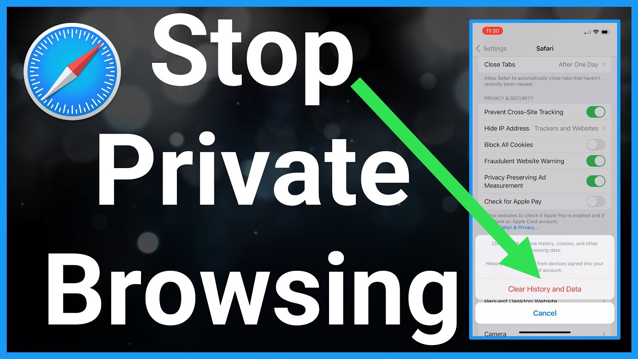 turn off private browser safari