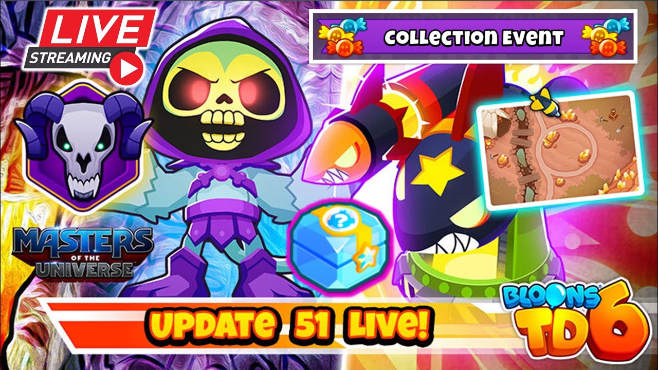 BTD6 Update 51 Live! 🎉 Halloween Collection Event Grinding! 🎉 Bloons TD6