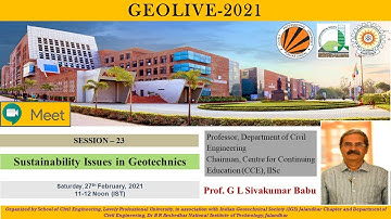 Sustainability Issues in Geotechnics II GEOLIVE2021