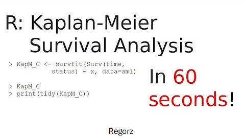 R: Kaplan Meier in 60 Seconds (Survival Analysis With R)