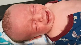 Calming a Crying Newborn Baby Boy